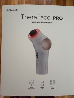 Therabody TheraFace PRO in White with Gold Accents